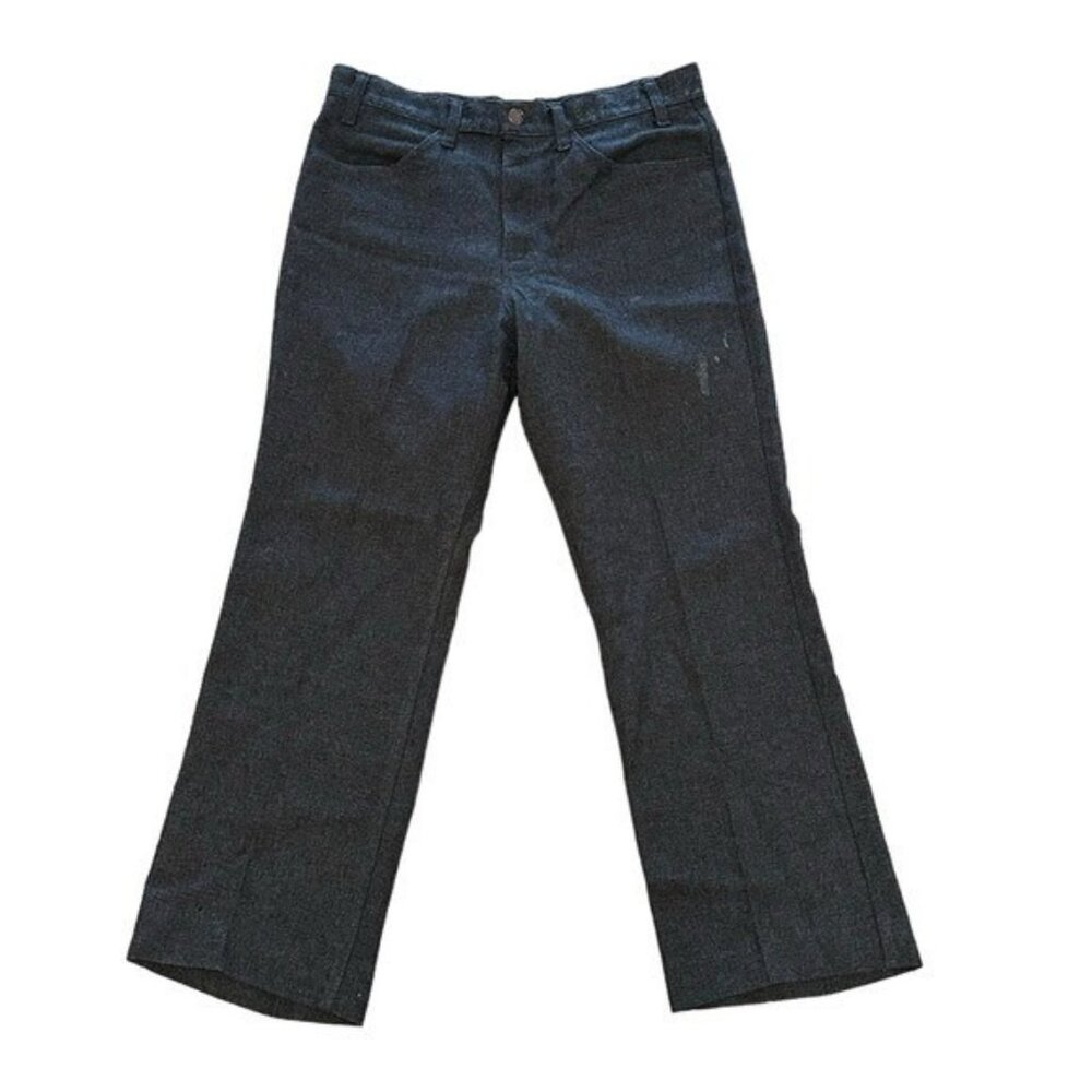 Vintage Levi's Black Label Western Pants Mens 34x30 Brown Ranch Flare 70s Flaw